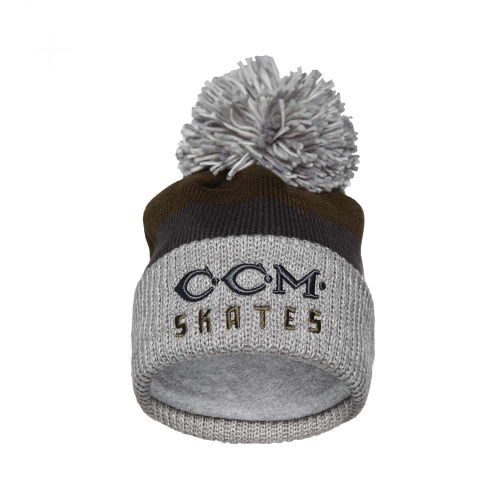 Шапка CCM VINTAGE SKATES LOGO POM KNIT (OLIVE)