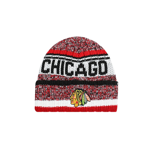 Шапка (47BRAND) QUICK ROUTE CUFF KNIT (Chicago Black Hawks , BLK)